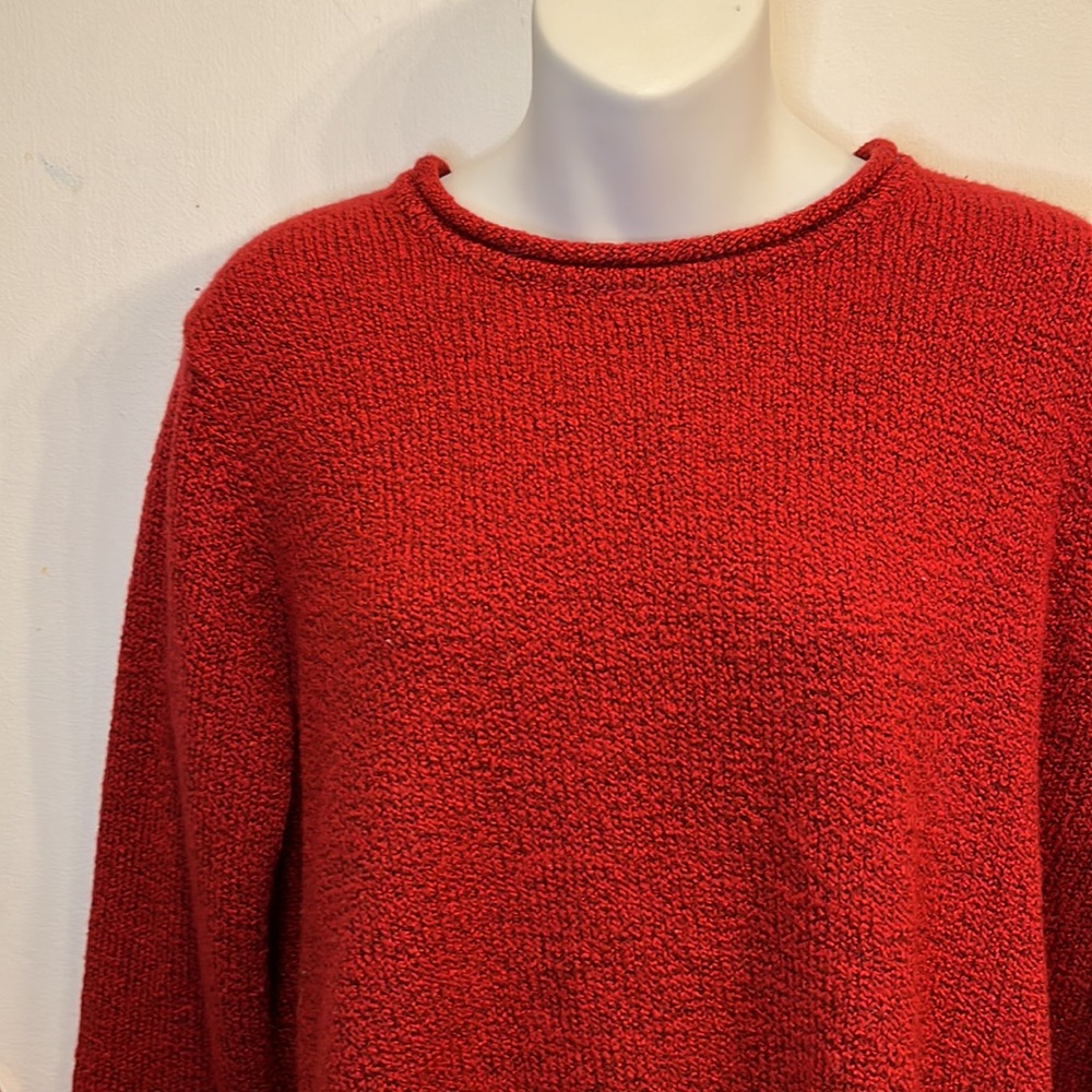 Croft & Barrow Crew Neck Sweater in Red.  Pullover. Size large - Picture 3 of 12